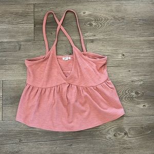 pink flowy tank top